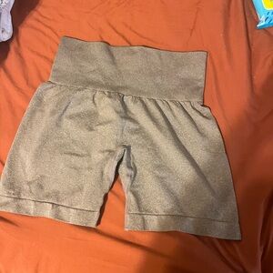 Beige tan color active wear shorts